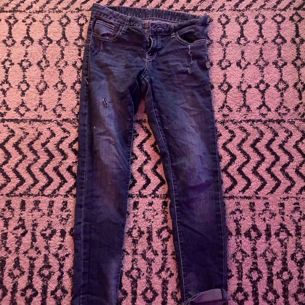 Mid Rise Blue Jeans
